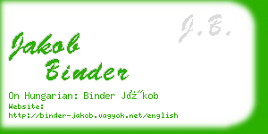 jakob binder business card